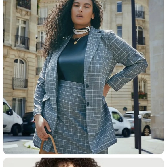 Eloquii longline plaid blazer 28 - Picture 6 of 6